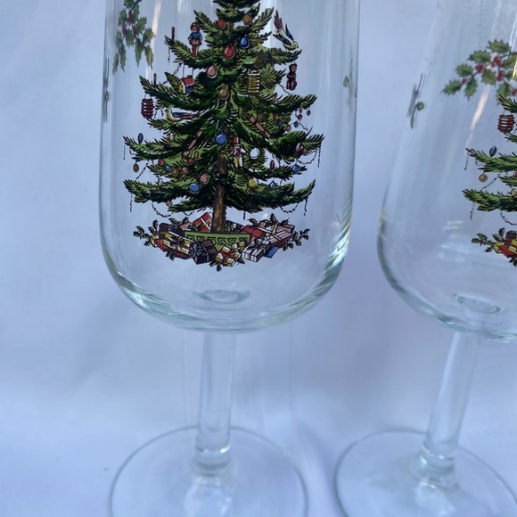 Spode Christmas Tree Crystal Stemware - Picture 4 of 9